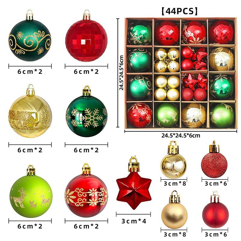 Christmas Tree Pendant, Christmas Ball Set, Painted Ball Pendant, Electroplated Christmas Ball Decoration, Mixed Christmas Gift Box