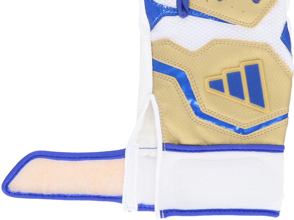 adidas Baseball Batting Size Gold and Blue Size LBG404 Gloves, 41, Basic, (8223), L,