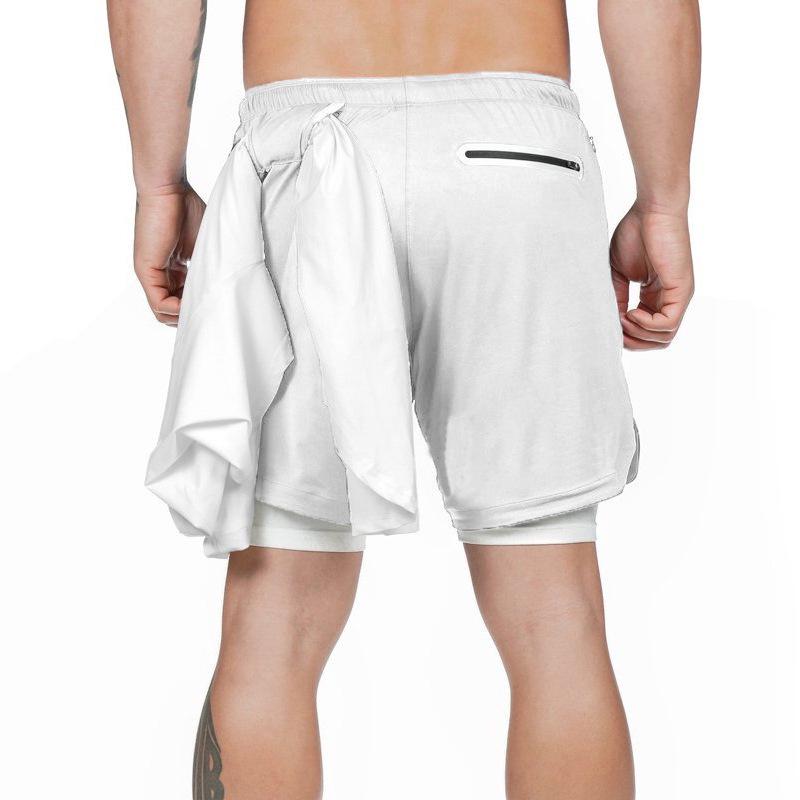 Summer Men's Casual Running Shorts - Multi-Pocket, Double Layer, Plus Size Fitness