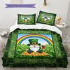 Cartoon Pattern Bedding Quilt Set Quilt Cover Pillowcase Home Decoration Birthday Gift (1 * Duvet Cover + 2 * Pillowcase, Without Core)