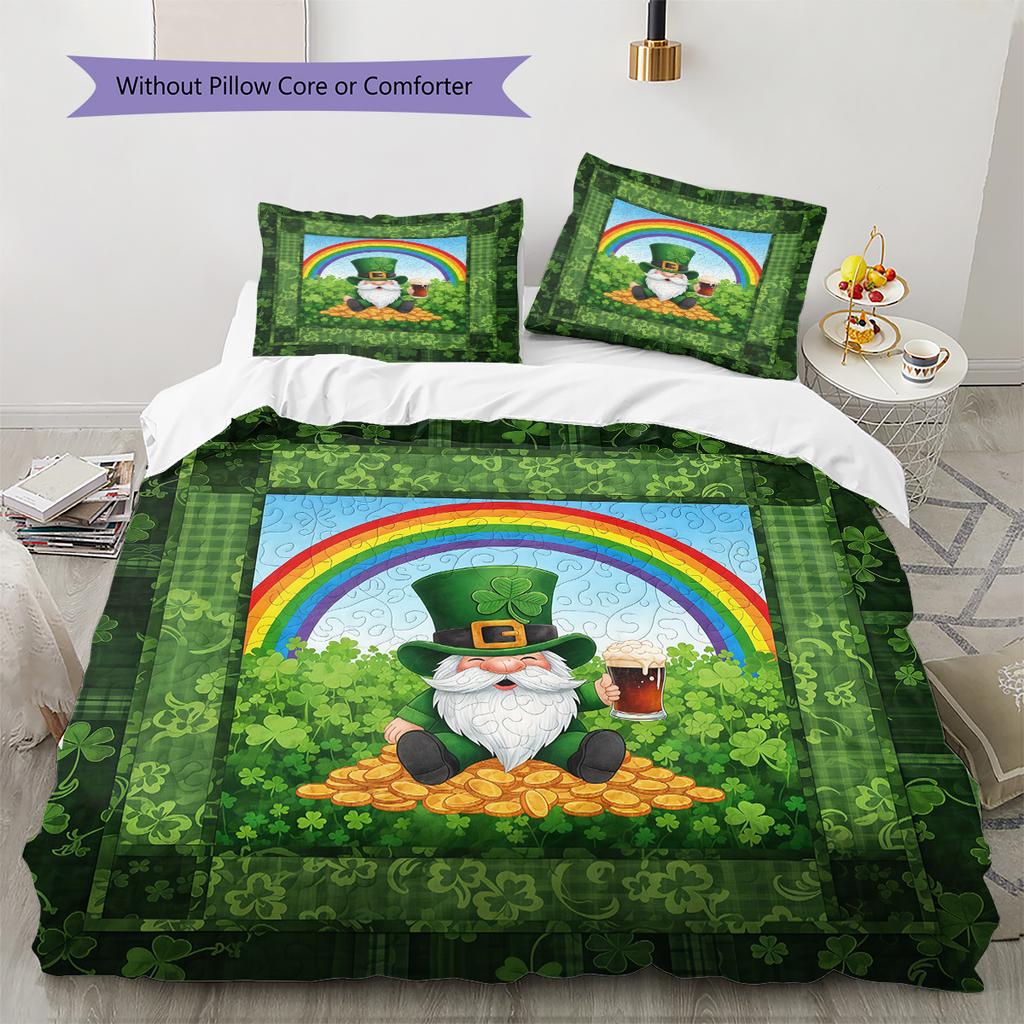Cartoon Pattern Bedding Quilt Set Quilt Cover Pillowcase Home Decoration Birthday Gift (1 * Duvet Cover + 2 * Pillowcase, Without Core)