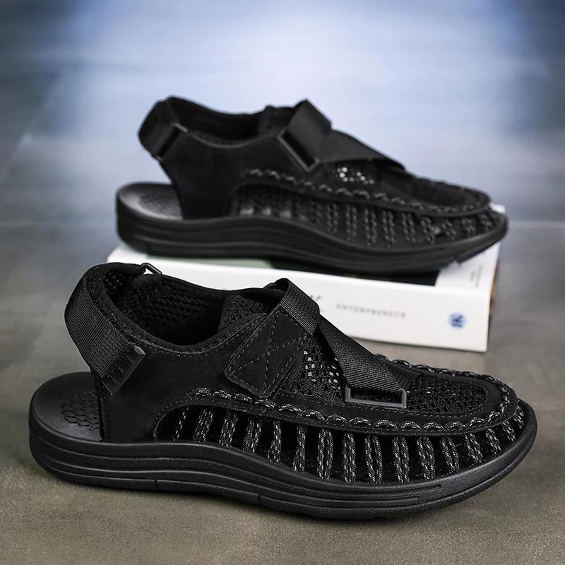 Fashion Summer Men Sandals Mens Casual Shoes Outdoor Male Man Men Leather Sandals for Men Beach Shoes