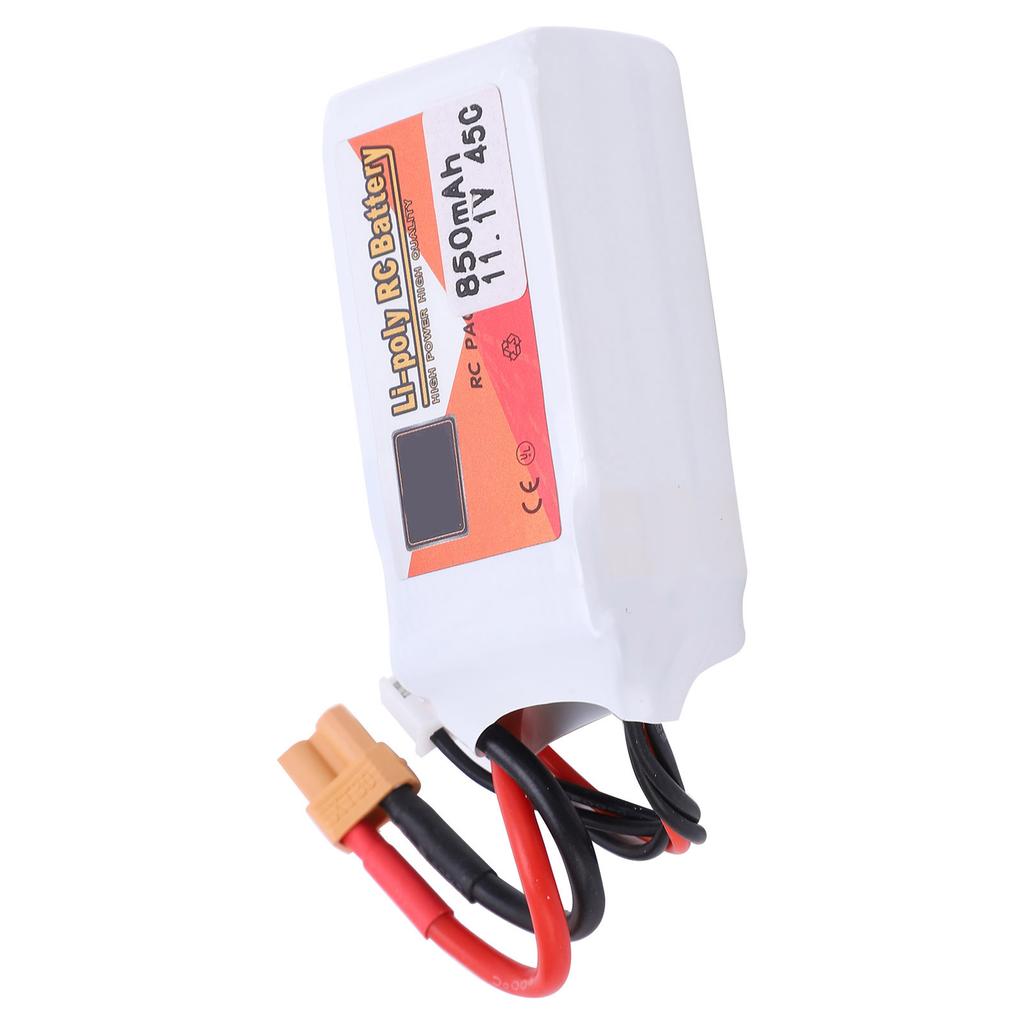 11.1V 850mAh 45C LiPolymer Lipo Rechargeable Battery XT30 Plug for RC Cars Boats Helicopter