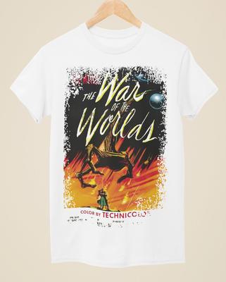 De oorlog van de werelden (1953) - Unisex Wit T-shirt Geïnspireerd op Film Poster Unisex T-shirt