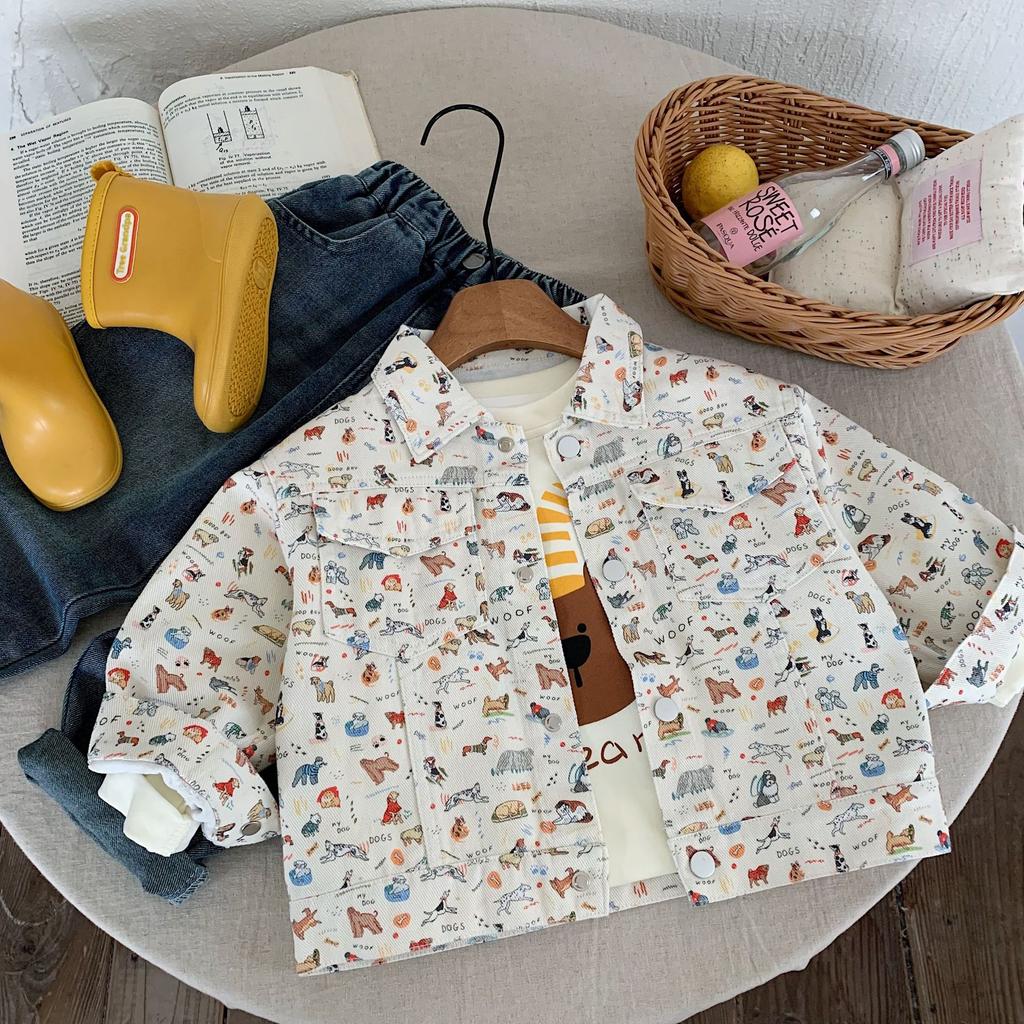 Children'S Shirts Spring New Boys And Girls Full Of Cartoon Baby Medium And Small Children'S Shirts Tide H0139