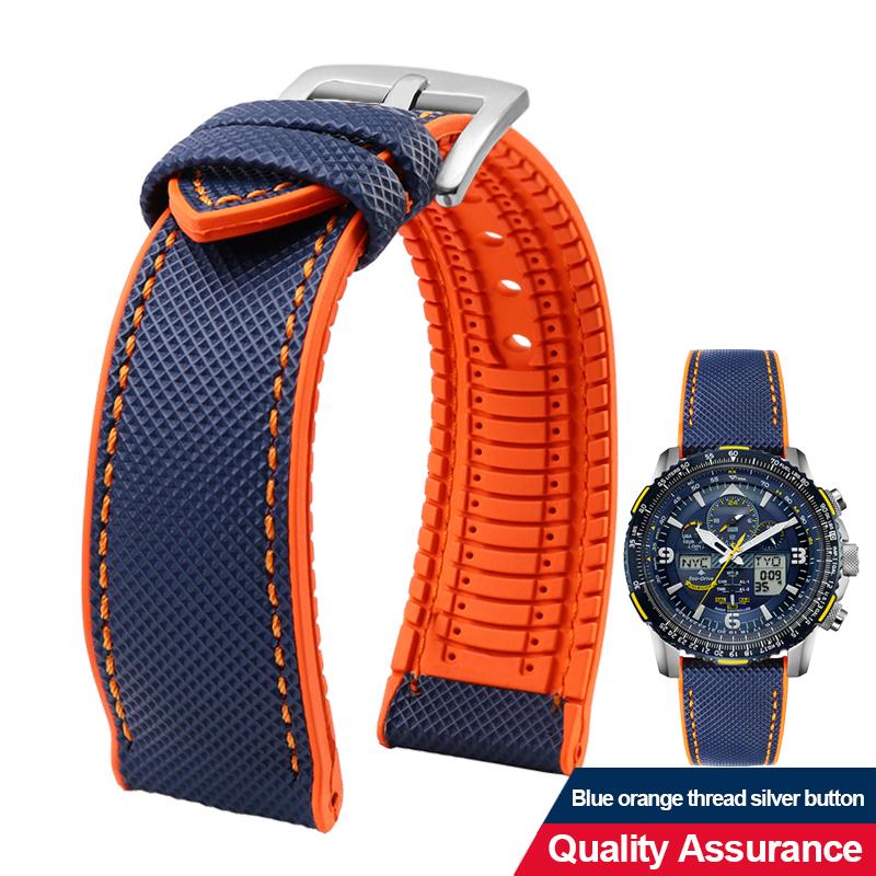 12 color high quality rubber Watchband 20 21 22 23mm 24mm for men and women watchstrap accessories Black red orange yellow Green