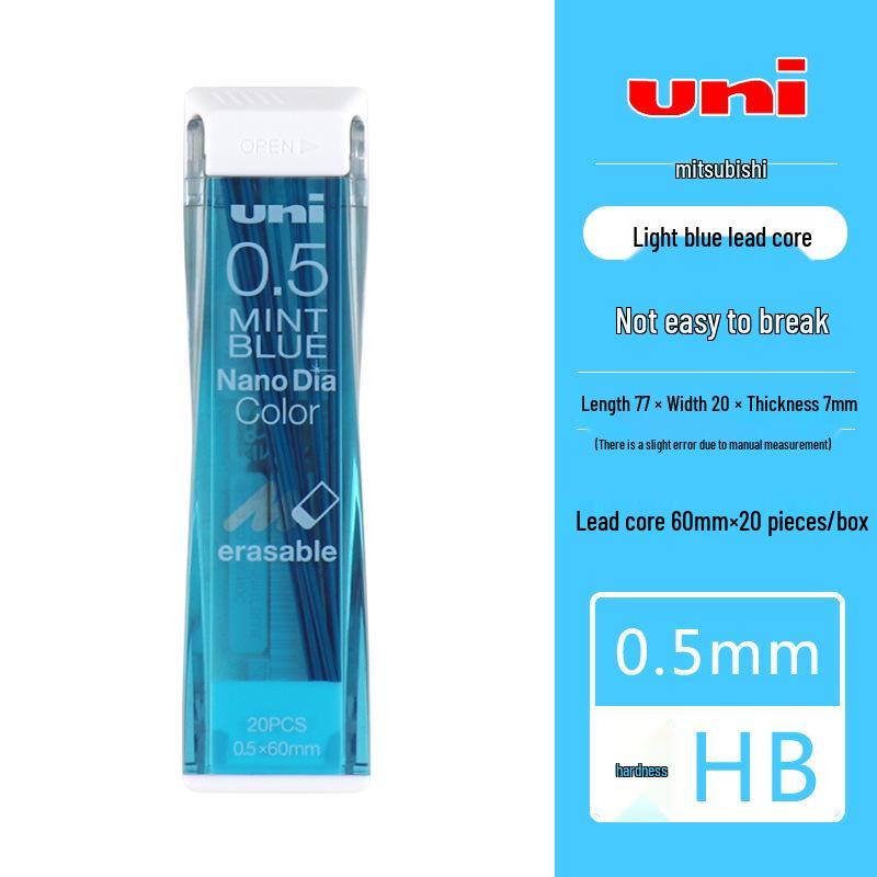 UNI Mitsubishi 0.5mm Erasable Colored Pencil Lead with Nano Diamond - Durable Mechanical Pencil Refills
