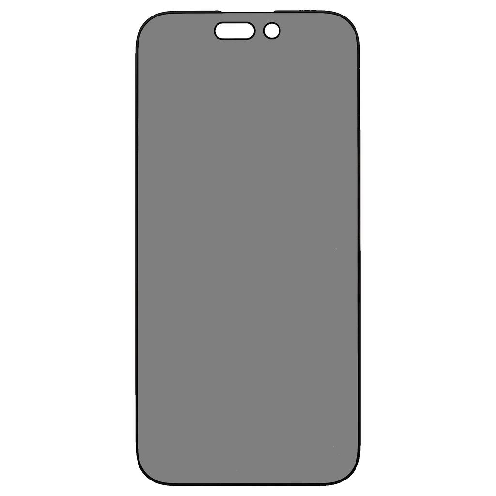 For iPhone 14 Pro Max 6.7 Inch Anti-spy Matte Tempered Glass Bright Silk Printing Edge Full Cover Full Glue Screen Protector