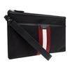 Bally Code Zipper Stripe Design Nylon Clutch Men Clutch Black MAM00YNY286U901P