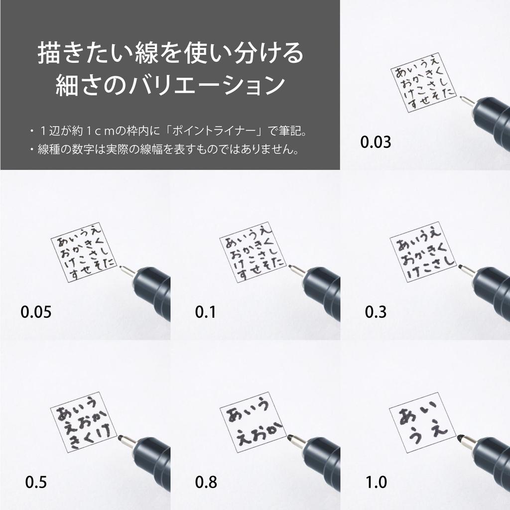 PENTEL Point Liner 10 Water-Based Pen, 0.3mm, Black, Pens, S20P-3AD(10)