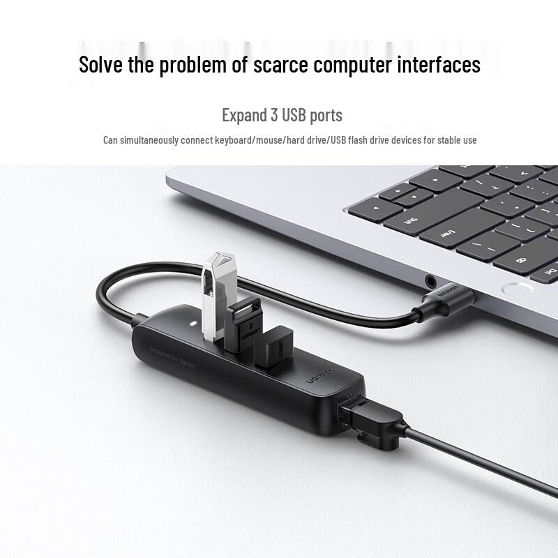 UGREEN USB 2.0 Ethernet Network Adapter Hub