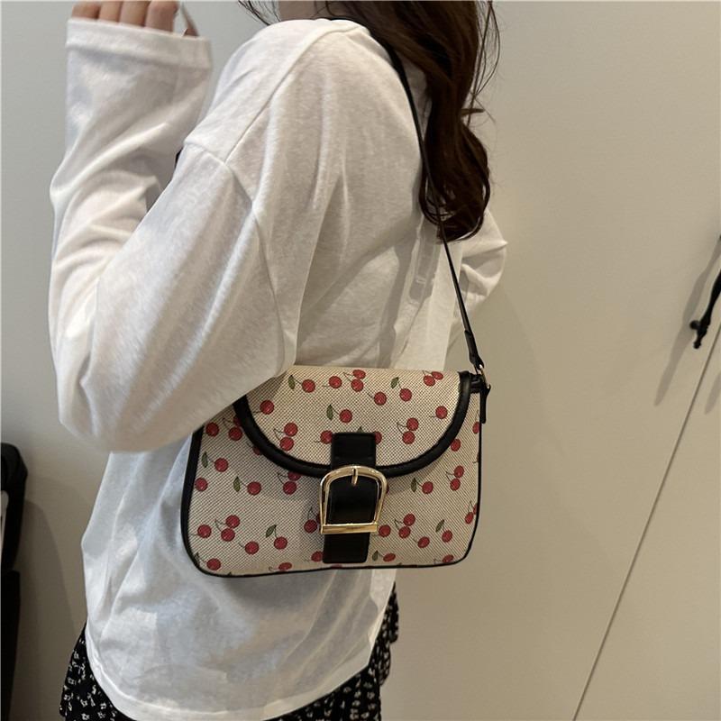 Fashion trend contrasting colors sweet large capacity shoulder armpit bag summer new handbag women's bag
