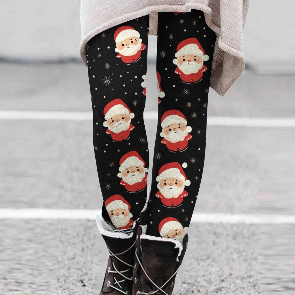 Dámské potištěné kalhoty Elastické měkké bavlněné legíny Ležérní domácí pyžamo