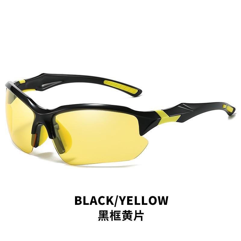Outdoor European and American style trend cool fashion sports glasses night vision blackout driving cycling sunglasses men and women
