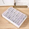 The Transparent Plastic Data Cable Storage Box Household Cable MobilePhone Charger Charging Cable Finishing Box Divided Grid Box