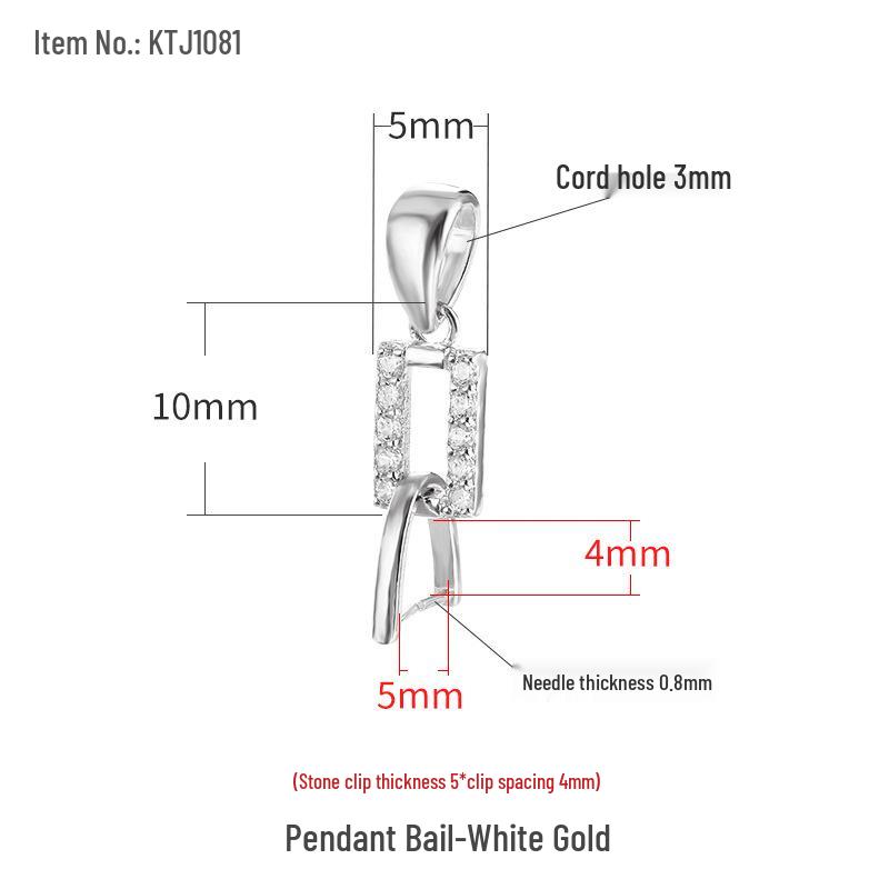 

DIY Necklace Clasp Connector Jade Pendant Melon Seed Buckle 925 Silver Clip Accessories