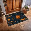 Sun and Moon Carpet Gothic Mystical Mats with Stars and Candles Witch's Rug Cosmic Astrology Inspired Having Aesthetic Appeal