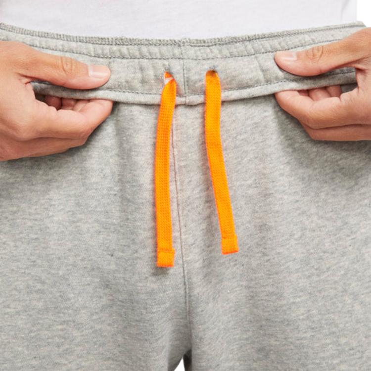 Nike Logo Mid-Waist Fleece Thick Drawstring Cuffed Casual Pants Men Pants Gray DD6268-063