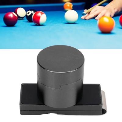 Magnetický držák křídy na kulečník Kulatá krabička na křídu na snookerovou hůl ze slitiny hliníku s pevným klipem Přenosné kulečníkové příslušenství