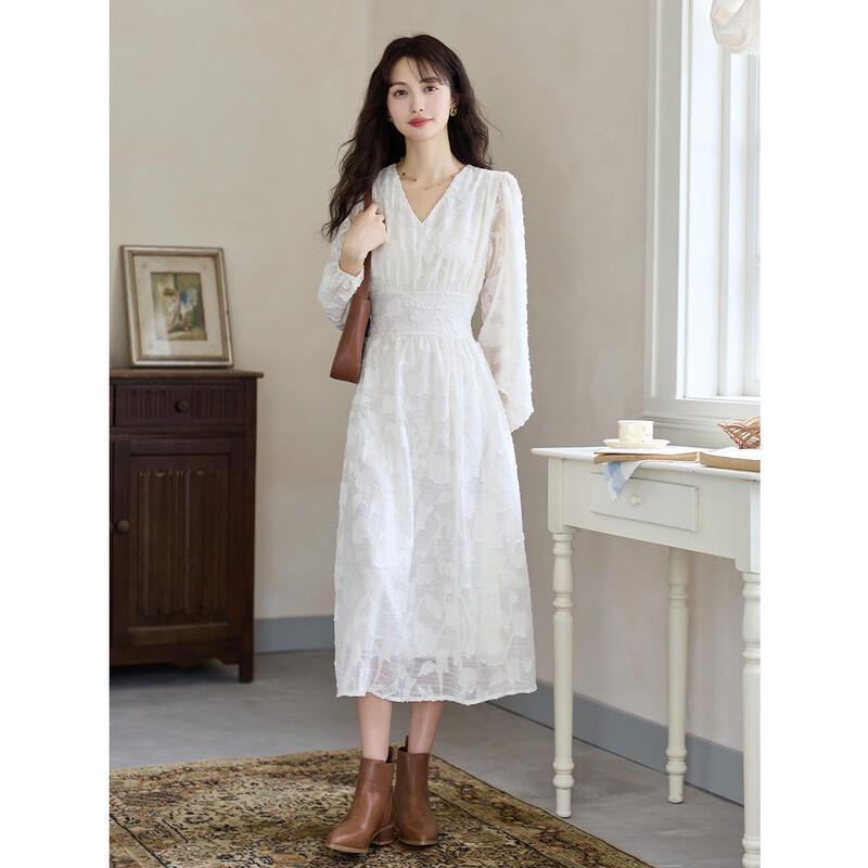 Mocana Elegant Long-Sleeve Midi Dress