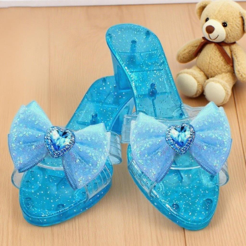 Scarpe da Principessa per Bambina Photo Booth Pantofole di Cristallo Tacchi per Travestimento per Bambine Appassionati di Costumi Palco Foto di Famiglia Vacanza
