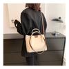 Damen Faux-Leder Eimer Tasche Neu Retro Minimalistisch Große Kapazität Reißverschluss Schulter Handtasche