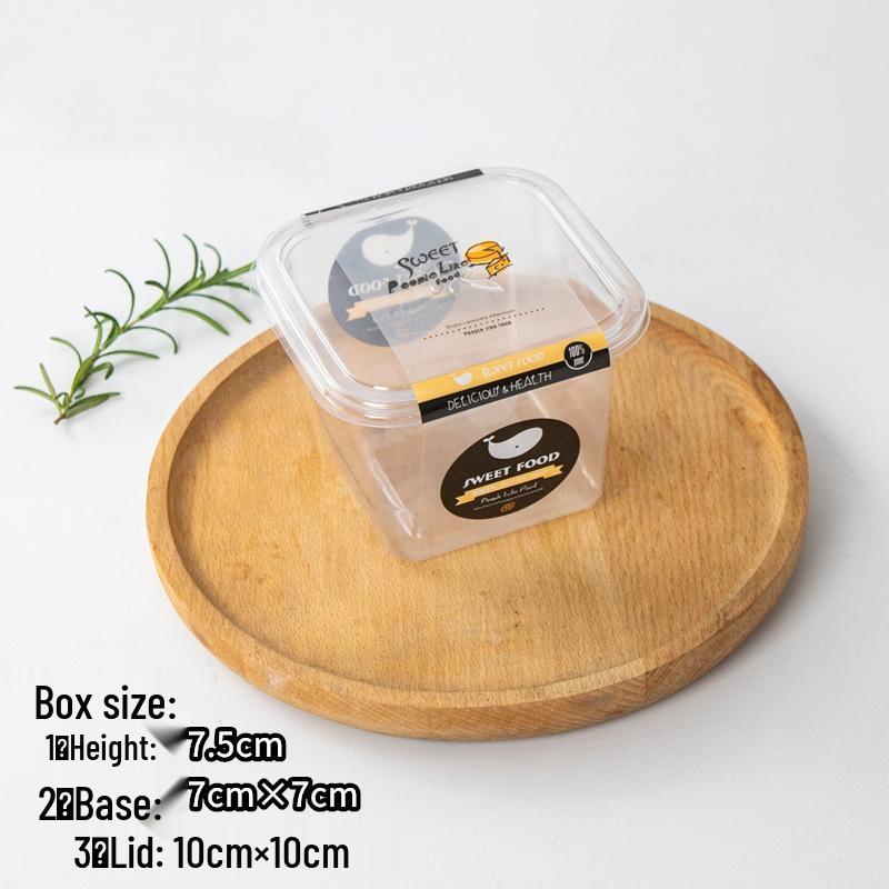 Square Mousse Soy Milk Cake Box: Wooden Cup Packaging for Tiramisu and Dessert Baking