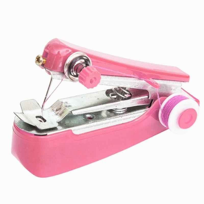 Портативная мини-ручная швейная машина, 1 шт., новая бытовая швейная машина розовый