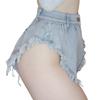Sommer Kvinner Denim Shorts Uformelle løse hull Rippede Jeans Shorts Denim Shorts Bukser