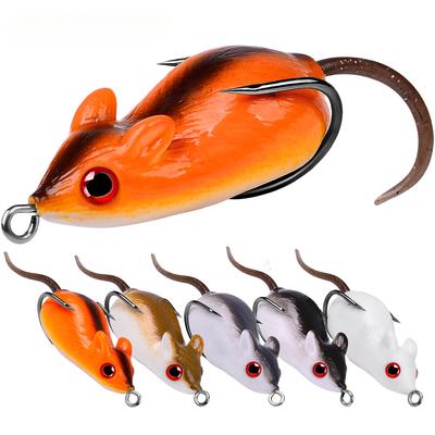 Lure Bait Frog Mouse Double Hook Simulation Frog 5cm 9g Soft Bait Lure Fake Bait for Fishing Snakehead Fishing Gear Bait