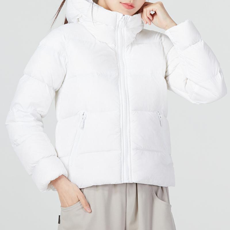 Under Armour Cgi Down Jacket Solid Logo Print Sports Casual Hooded Down Coat Women Jackets White 1375442-100
