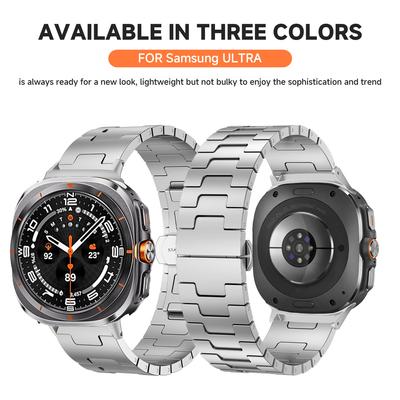 Luxury Titanium Band for Samsung Galaxy Watch 8/8Classic Men Business Bracelet for Samsung Watch Ultra 47 2025/2025 Metal Strap