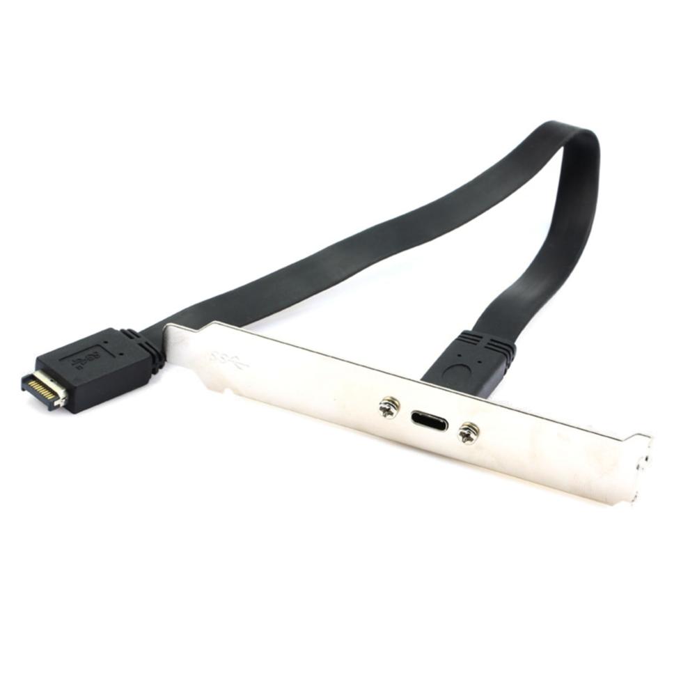 

2-портова USB 3.1 материнська плата, задня панель PCI, кронштейн розширення, тип E Male до USB-C Type C Female, роз єм передньої панелі материнської плати