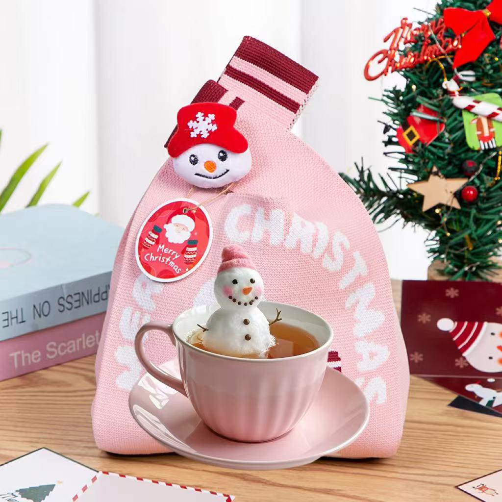 Knitted Christmas Candy Gift Tote & Handbag