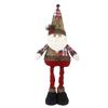 Christmas Doll Pendant Santa Claus Snowman Telescopic Legs Design Plaid Print Xmas Doll Festival