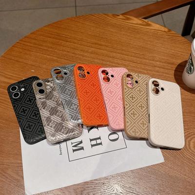 The Grid Embossing Is Suitable for The Luxurious IPhone 16 Phone Case, The Simple IPhone14/15Pro Max and The 13 Protective Case