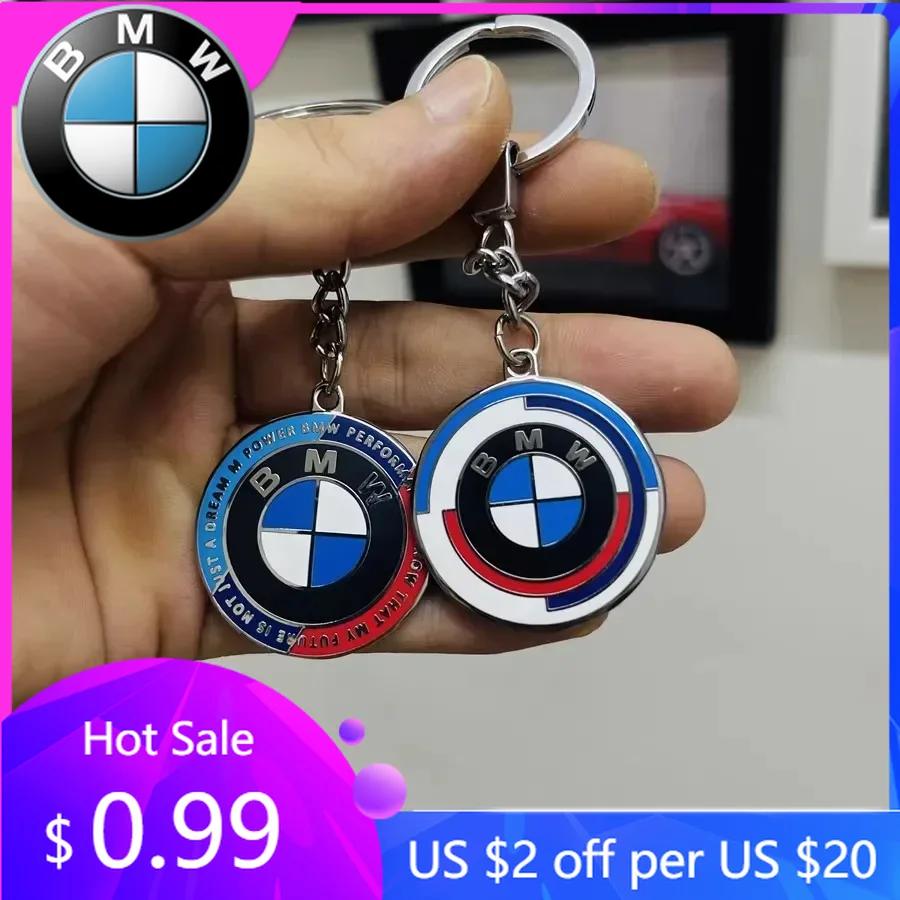 BAGV1 2026 Car Sticker Car Logo Emblem Keychain Key Ring 50th Anniversary for BMW X1 X3 X4 X5 E46 E90 F20 E60 E39 F10 M1 M2 M3 M5 M6 E