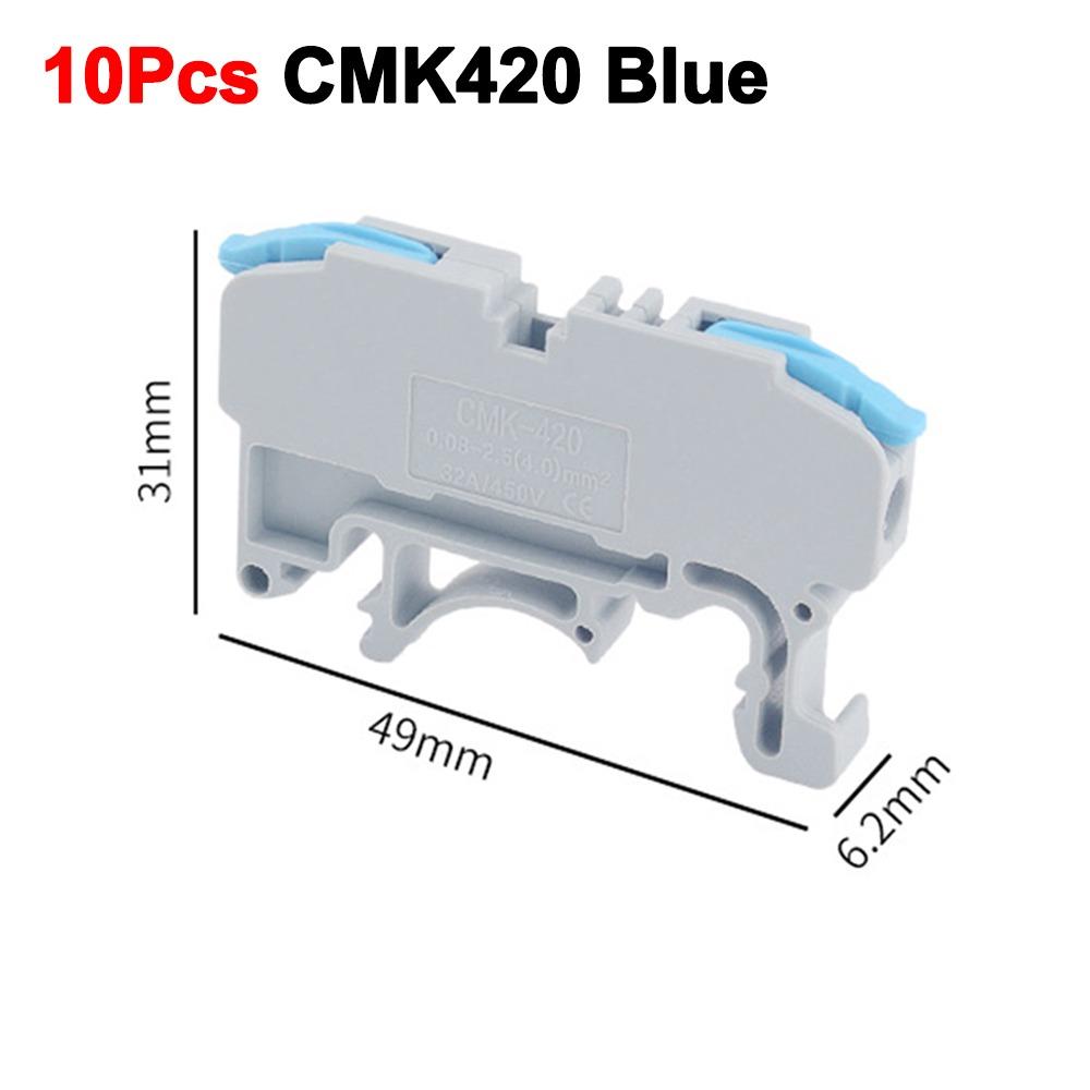 10 יחידות מחבר פס מסוג מנוף CMK420 4 מ"מ² 11AWG רכזת חיבור מהיר לחיווט אלקטרוני
