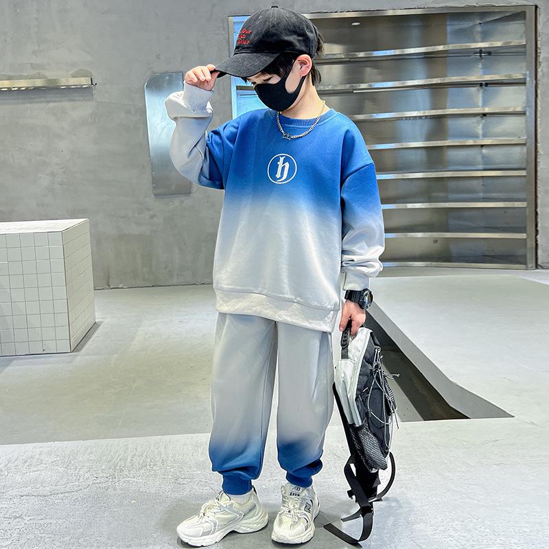 Boys' 2025 Long Sleeve Autumn Sports Sweatshirt Two-Piece Set