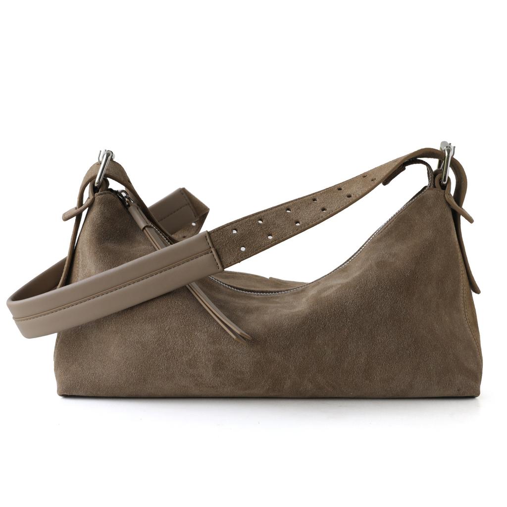 Small Niche Design, High-end Casual Frosted Cowhide, Lazy Retro Underarm Shoulder Crossbody Bag for Women
