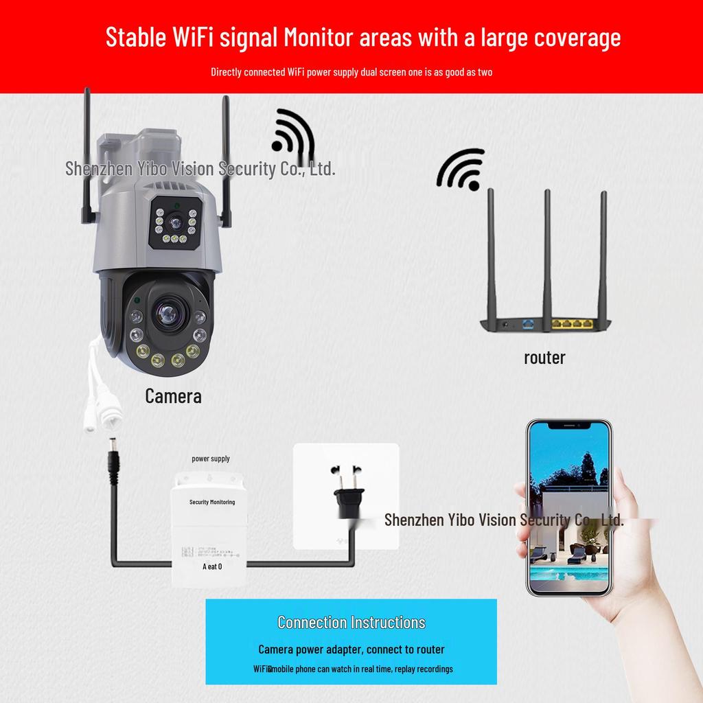 ICSEE 50/100x Optical Zoom Gun-Ball Wireless WiFi/4G Outdoor Surveillance Camera