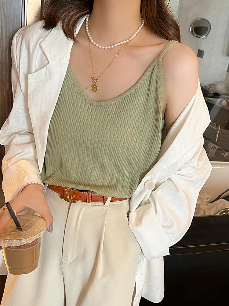 2025 Women's Square Neck Sleeveless Tank Top - Summer Loose Fit