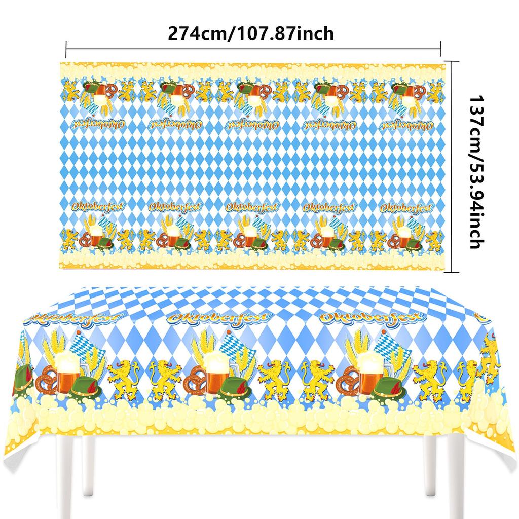 Germany Oktoberfest Party Set: Tableware, Banner, Balloons, Honeycomb Decorations