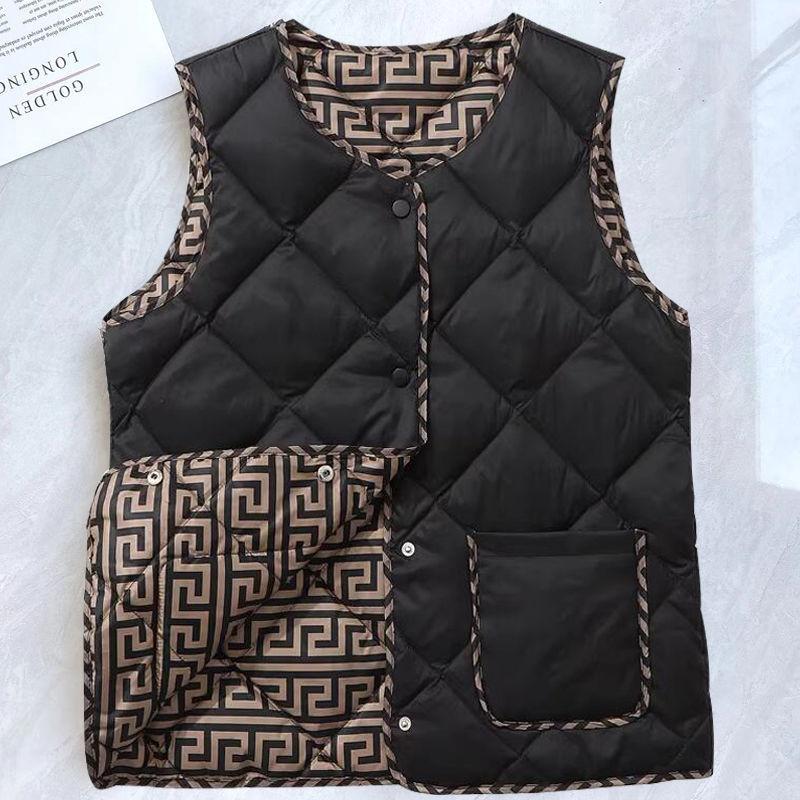 

Тонкий жилет на осень и зиму, наряд для матери среднего возраста, внутренняя майка, универсальный 2XL