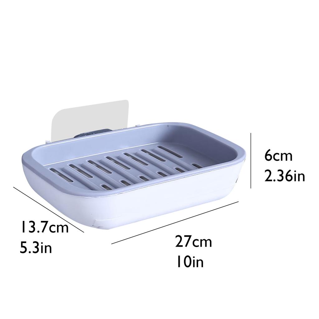 Layer-Drawing Type Draining Soap Dispenser Wall Hanging Soap Box Bathroom