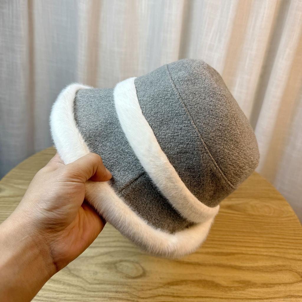 New Korean Style Plush Fisherman Hat Northeast Cold Proof and Warm Versatile Versatile Small Fashionable Basin Hat for Women