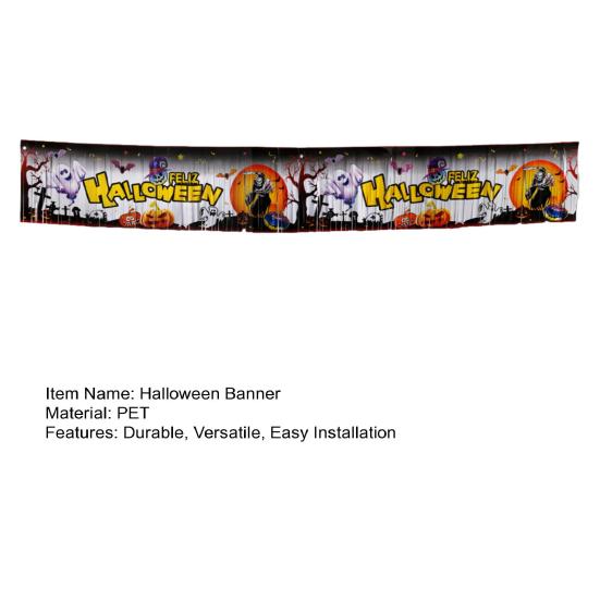 Halloween Banner Horror Party Decor Yard Sign Scary Background Cloth