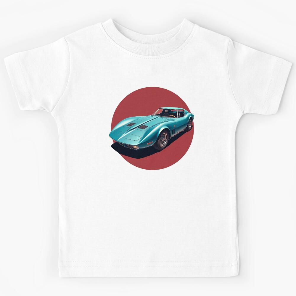 60s Silver Concept Sports Car - Retro Future Automotive Art Kids T-Shirt 150