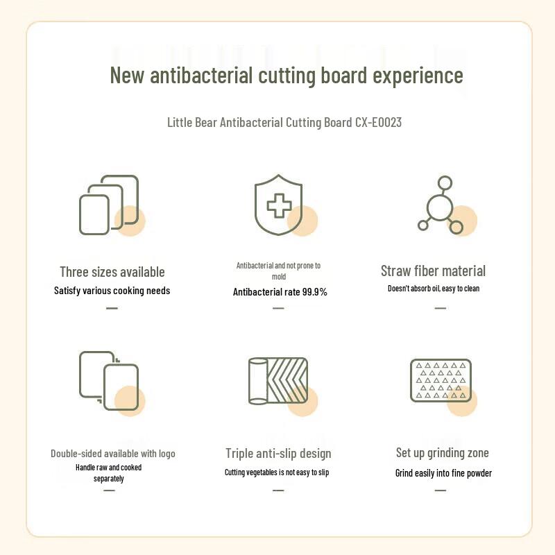 Bear Double-Sided Antibacterial Cutting Board