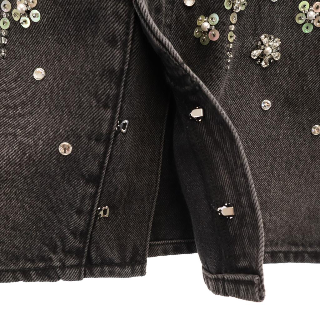 unused Lily Brown Mini length With bijoux Denim skirt 1 black Women Used